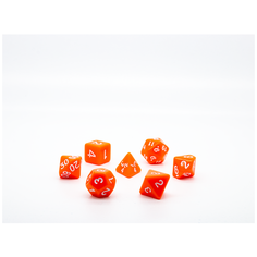Набор кубиков для D&D (Dungeons and Dragons, ДнД, Pathfinder): Оранжевые Нет бренда