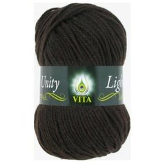 Пряжа Vita Unity Light (Юнити Лайт) 6023 т коричневый 48% шерсть, 52% акрил 100г 200м 3 шт