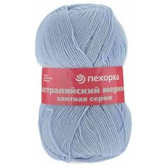 Пряжа Пехорка "Австралийский меринос" - 2 шт, (195-Незабудка), 400м/100г, 95% мериносовая шерсть, 5% акрил