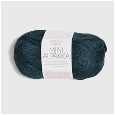 Пряжа MINI ALPAKKA 6572 Mork Blamelert Sandnes Garn