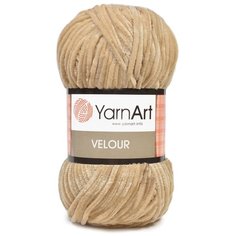 Пряжа YarnArt Velour, 100 г, 170 м, 5 шт., 843 светло бежевый