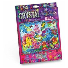 Набор для создания алмазной мозаики из кристаллов, CRYSTAL MOSAIC KIDs, картина с пони, 1 комплект Danko Toys
