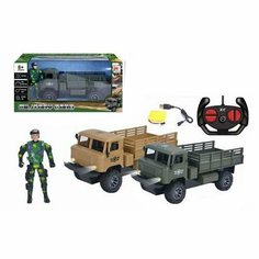 Игровой набор Военный, в комплекте: фигурка, машина радиоуправляемая, свет USB шнур Shantou Gepai FN565-1 Наша Игрушка