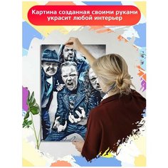 Картина по номерам Музыка Metalica Джеймс Хетфилд - 6312 В 60x40