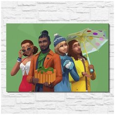 Картина по номерам на холсте игра The Sims 4 - 11633 Г 60x40