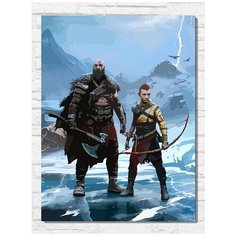 Картина по номерам на холсте игра god of war ragnarok - 11519 В 30x40