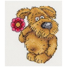 Набор для вышивания Klart Песик с цветочком