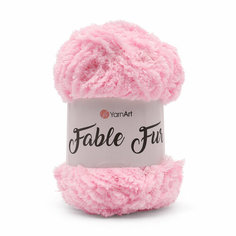 Пряжа для вязания YarnArt Fable Fur, 100г, 100м (100% микрополиэстер) (977 светло-розовый), 5 мотков