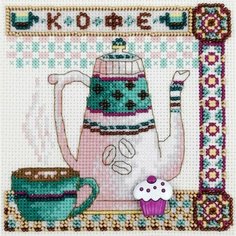 Набор для вышивания Кофейник 13 x 13 см марья искусница 13.003.25