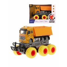Монстр трак Самосвал, инерционный механизм, при столкновении подпрыгивает на стойках, подвижные элементы, 6 колес Пламенный мотор 870824