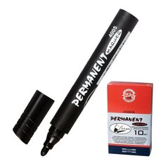 Маркер перманентный (нестираемый) KOH-I-NOOR, черный, круглый наконечник, 2,5 мм, 7740053802KSRU