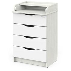 Комод Pituso Wood/604 ПВХ с 4-мя ящиками Древесина белая
