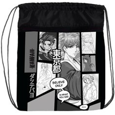 Мешок для обуви с карманом 420 х 340 мм, Calligrata МСО-7С, (мягкий полиэстер, плотность 210D), "Манга"