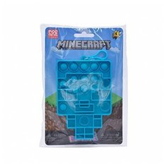 Брелок пупырка-антистресс Pop it Minecraft "Стив" Mojang