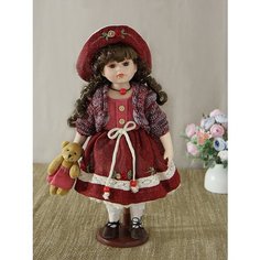 Кукла фарфоровая 16 на подставке Polly Dolls