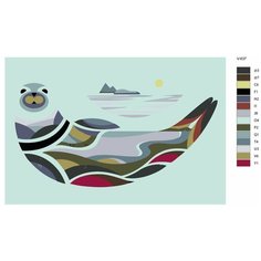 Картина по номерам V-637 "Морской котик арт", 40x60 см Brushes Paints