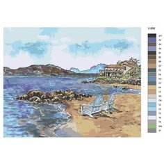 Картина по номерам V-898 "Италия. Озеро Комо - идилия и уеденение", 40x50 см Brushes Paints