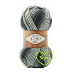 Пряжа для вязания Alize Superlana Maxi Batik (Ализе макси батик) 3 мотка, Цвет: 7786, 75% акрил 25% шерсть, 100 г 100 м