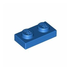 Деталь LEGO 302323 Плитка 1X2 (синяя) 50 шт.