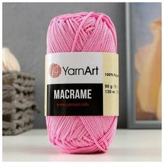 Пряжа "Macrame Макраме" 100процентов полиэстер 130м/90гр (147 св. розовый) Yarn Art