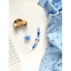 Силиконовый держатель для соски-пустышки от LILOVE BABY голубой