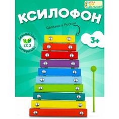 Детский музыкальный инструмент Ксилофон "10 планок" развивающая игрушка для малышей