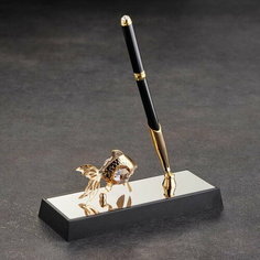 Сувенир Ручка на подставке " Рыбка ", с 4 прозрачными хрусталиками 16 x 6 x 19 см Сима ленд