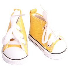 Обувь для кукол, Кеды на шнурках 5 см для Paola Reina 32 см, Berjuan 35 см, Vidal Rojas 35см и др, желтые Favoridolls