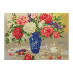 Набор для изготовления алмазной мозаики Три Совы "Пионы", 50x70см, холст, картон. уп. (АМ5070_47578)
