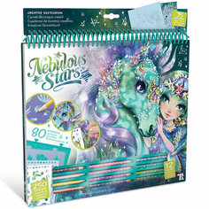 Серия Water: Раскраска для девочек (35 скетч страниц, 12 карандашей, трафареты, наклейки), 11372_NSDA Nebulous Stars