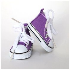 Обувь для кукол, Кеды на шнурках 5 см для Paola Reina 32 см, Berjuan 35 см, Vidal Rojas 35см и др, фиолетовые Favoridolls