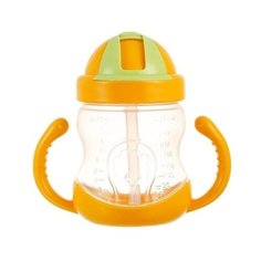 Детский поильник - непроливайка с гибкой трубочкой и ручками 280ml Ibrico