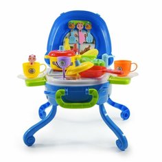 Сюжетно-ролевая игрушка Детская кухня Liang Liang Toys "Мини-кухня", 40 см, сборный, аксессуары, световые и звуковые эффекты, в чемодане,