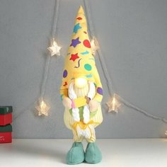 Кукла интерьерная "Бабусечка в ярком наряде, с карандашом" 52х13х12 см Нет бренда