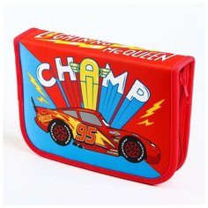 Пенал каркасный, 1 секция, 14х21 см, Тачки Disney