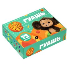 Гуашь 12 цветов по 17.5 мл, Мульти-Пульти "Чебурашка", картон