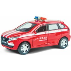 Машинка лада XRAY пожарная, полиция и дпс, масштаб 1:36, красная Autogrand