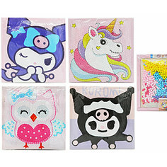 Набор для творчества CZ-48 Аппликация из помпонов 30*30см (Холст, шарики, клей) цвета ассорти (1/120) Китай