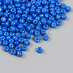 Бисер стекло 6/0 "Ярко-голубой" яркий 450 гр NO Name