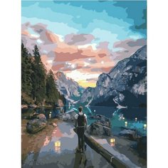 Картина по номерам Встречая горный закат 40х50 см АртТойс