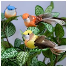 Декор на прищепке "Птица", микс, 12 х 4 х 4 см Noname