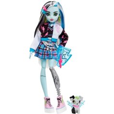 Кукла Monster High Frankie Stein, HHK53 бело-голубой Mattel