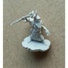 Гном (Gnome) Чародей 18 мм. Грунтованная фигурка для настольных игр WizKids. ДнД / Dungeons & Dragons, Pathfinder