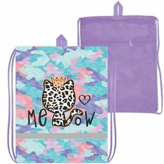 Мешок для обуви с карманом 470 х 370 мм, с ручкой, светоотражающие элементы, МО-26-1с-2р "Котёнок Лео" 70262 Нет бренда