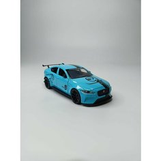 Металлическая инерционная машинка JAGUAR XE SV Project 8 1:24 голубой Кларин