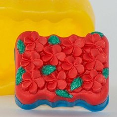 Силиконовая форма для мыла Цветы 2D, для свечей гипса 1шт 6,5 х 5 х 2,5 см Нет бренда