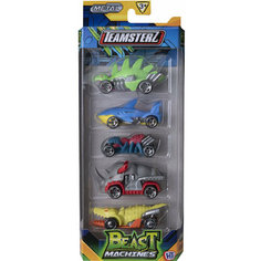Игровой набор тематических машинок Teamsterz серии Beast Machines V3, 3 года+, 5 шт