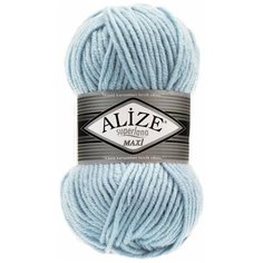 Пряжа Alize Superlana Maxi (Суперлана Макси) - 2 шт Цвет: 480 светло-голубой 75% акрил, 25% шерсть 100г 100м