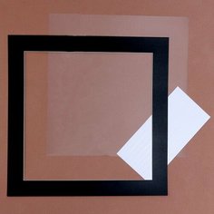Паспарту размер рамки 35 × 35 см, прозрачный лист, клейкая лента, цвет чёрный NO Name