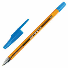 Ручка шариковая STAFF AA-927 ORANGE, синяя, корпус тонированный оранжевый, узел 0,7 мм, линия письма 0,35 мм, без штрихкода, 144075, 100 штук, 144075